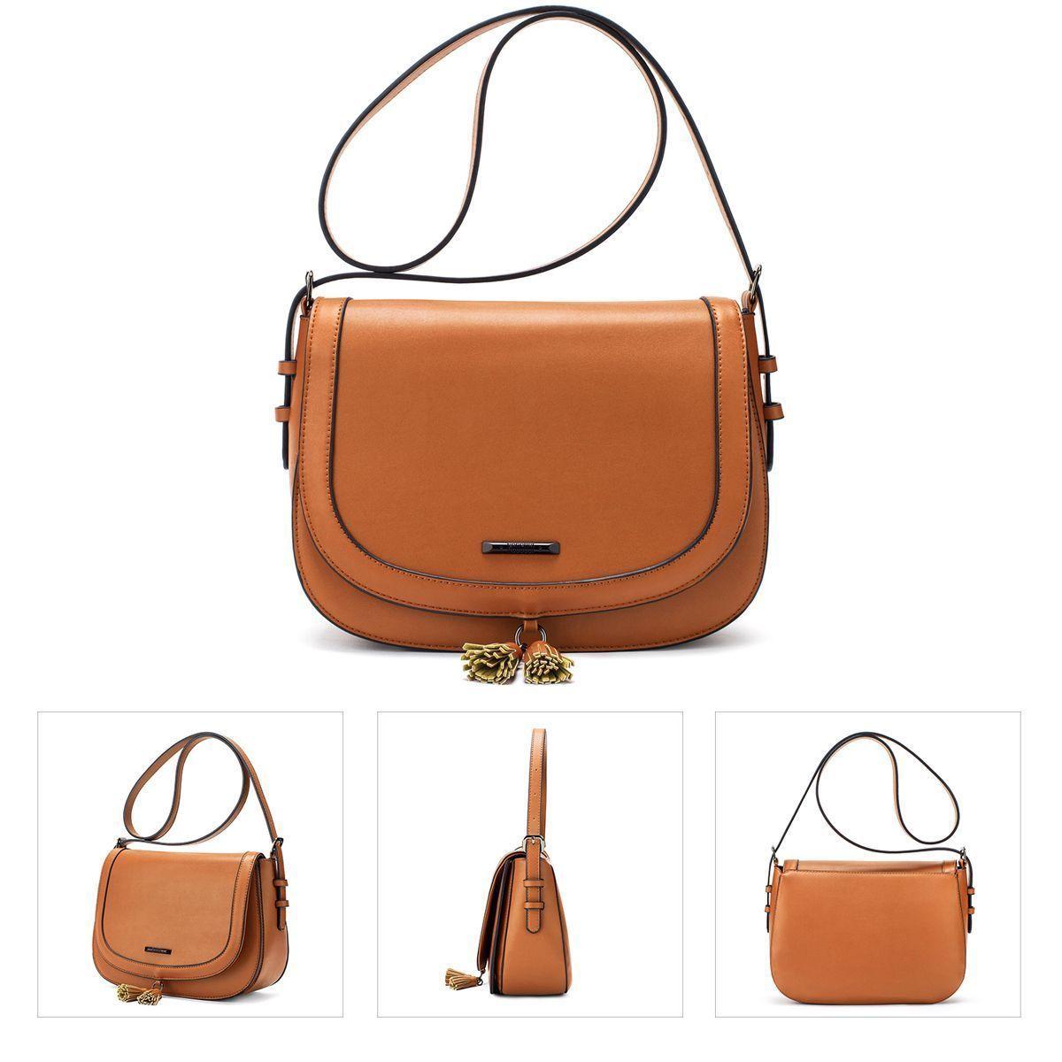 Ecosusi Bolso CROSS cruzados con solapa y borlas-6