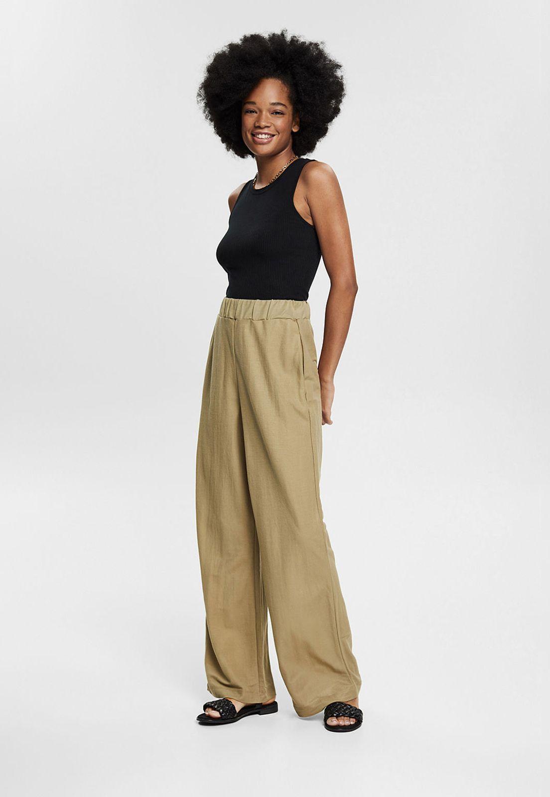 Pantalón Amplio Con Cintura Elástica Esprit-2