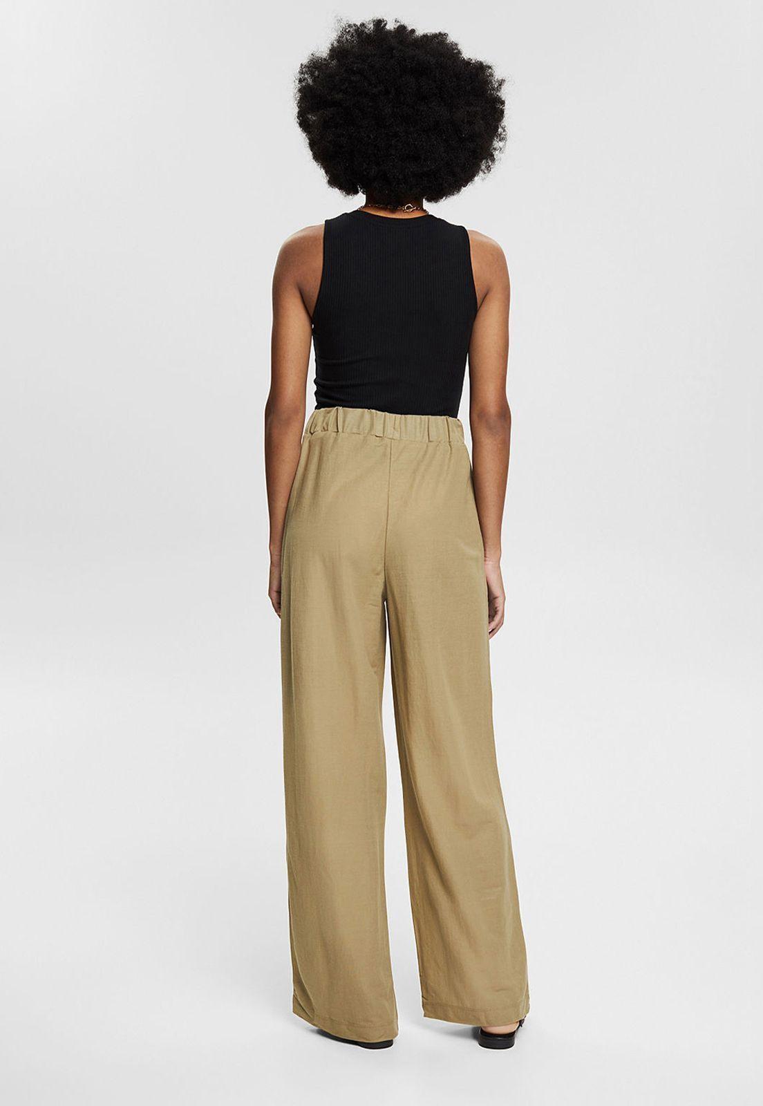 Pantalón Amplio Con Cintura Elástica Esprit-1