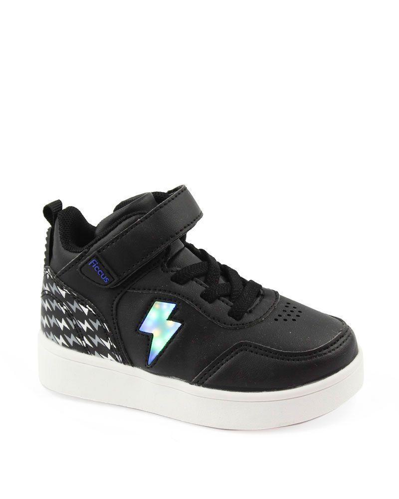 Zapatilla Luces LedCaña Velcro Acorrer Niño Ficcus-0