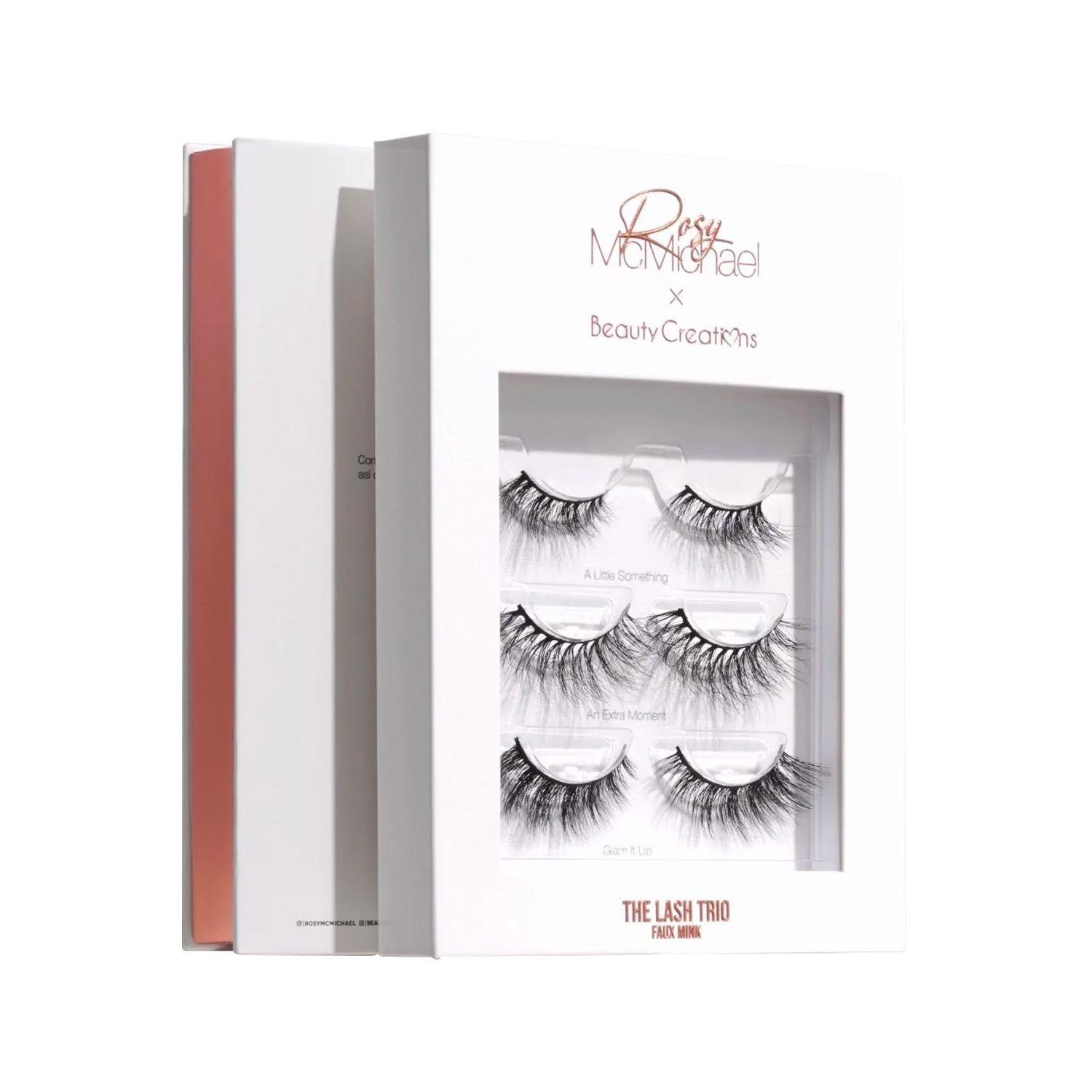 Set de pestañas "The Lash Trio Faux Mink" Rosy McMichael x Beauty Creations-0