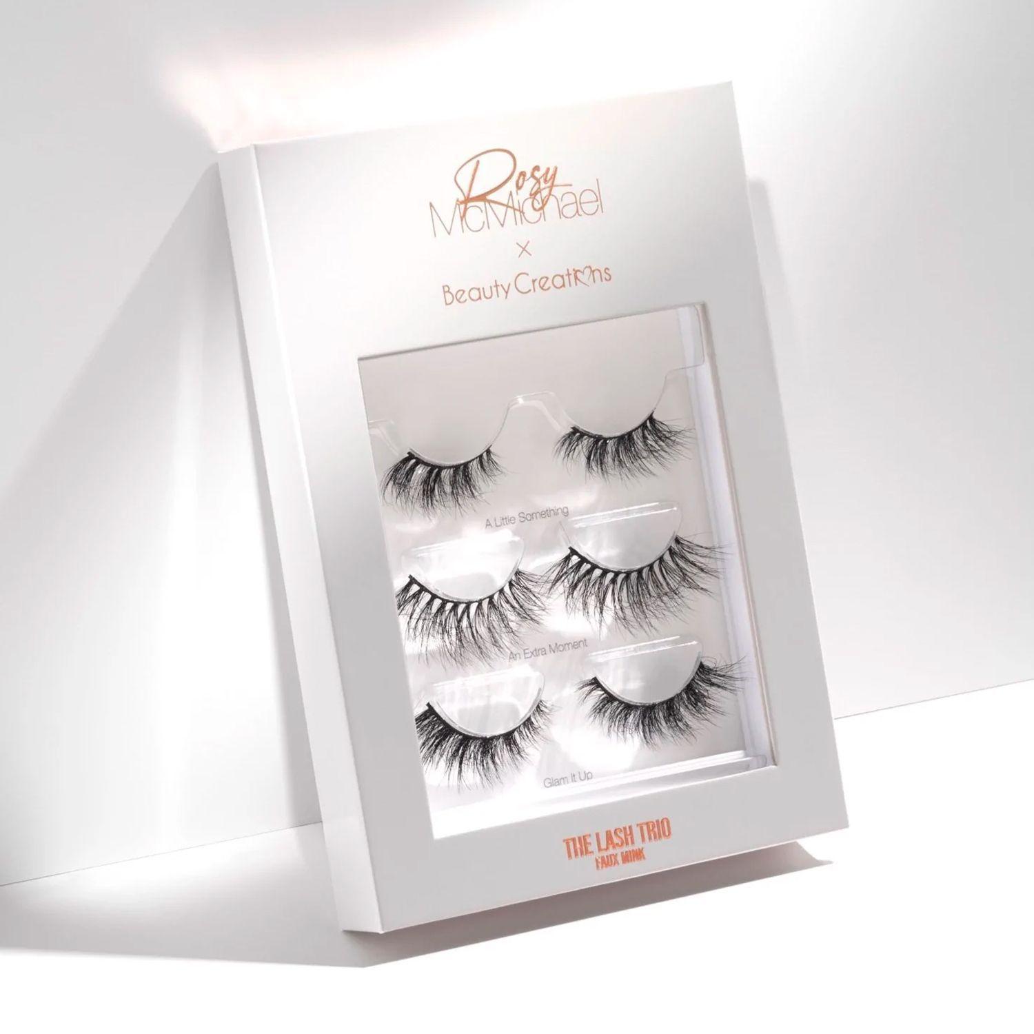 Set de pestañas "The Lash Trio Faux Mink" Rosy McMichael x Beauty Creations-1