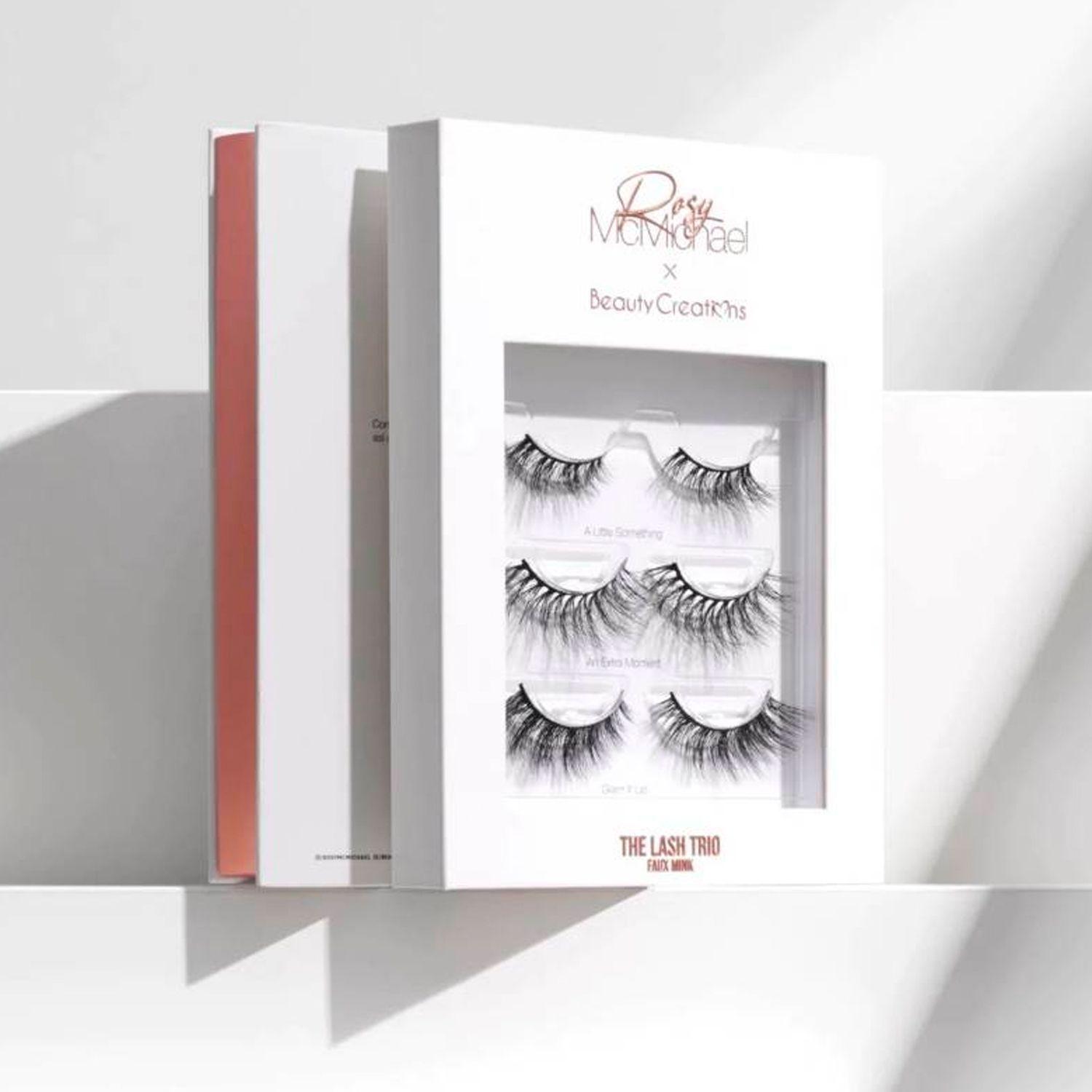 Set de pestañas "The Lash Trio Faux Mink" Rosy McMichael x Beauty Creations-2