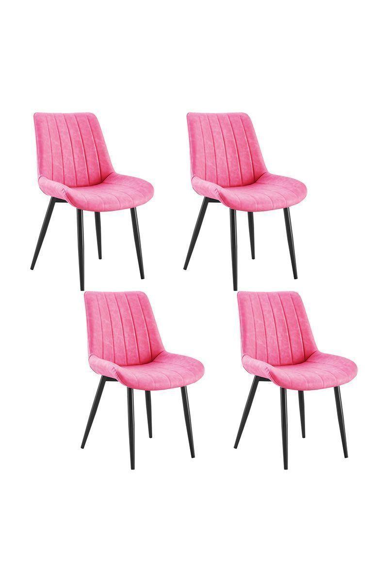 Pack 4 Silla Comedor Sitial Dorianna Rosa-0