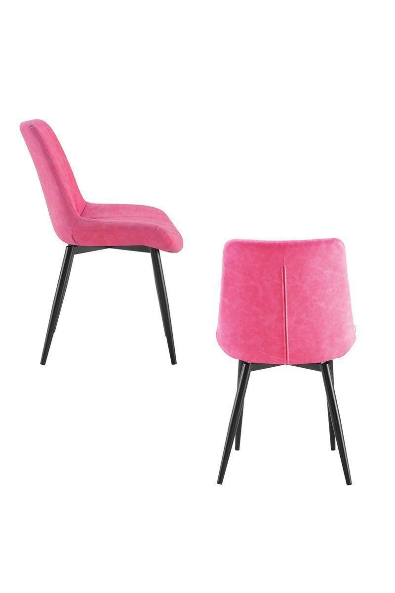 Pack 4 Silla Comedor Sitial Dorianna Rosa-3
