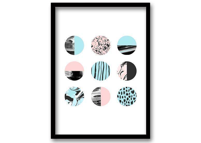 Cuadro ilustración Patron circular - 70x50 cm-0