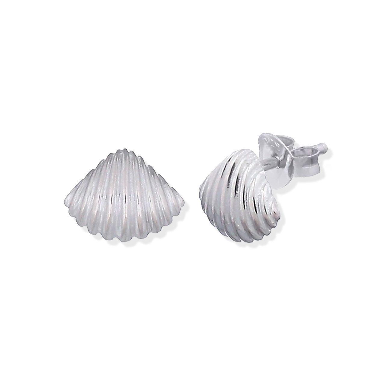 Aros Aritos de Plata Seashell - Mabelita-0