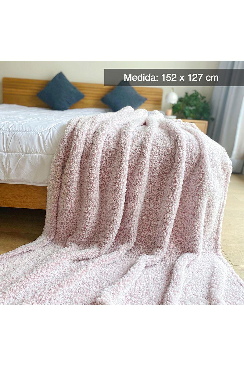 Manta sherpa Rosado-1