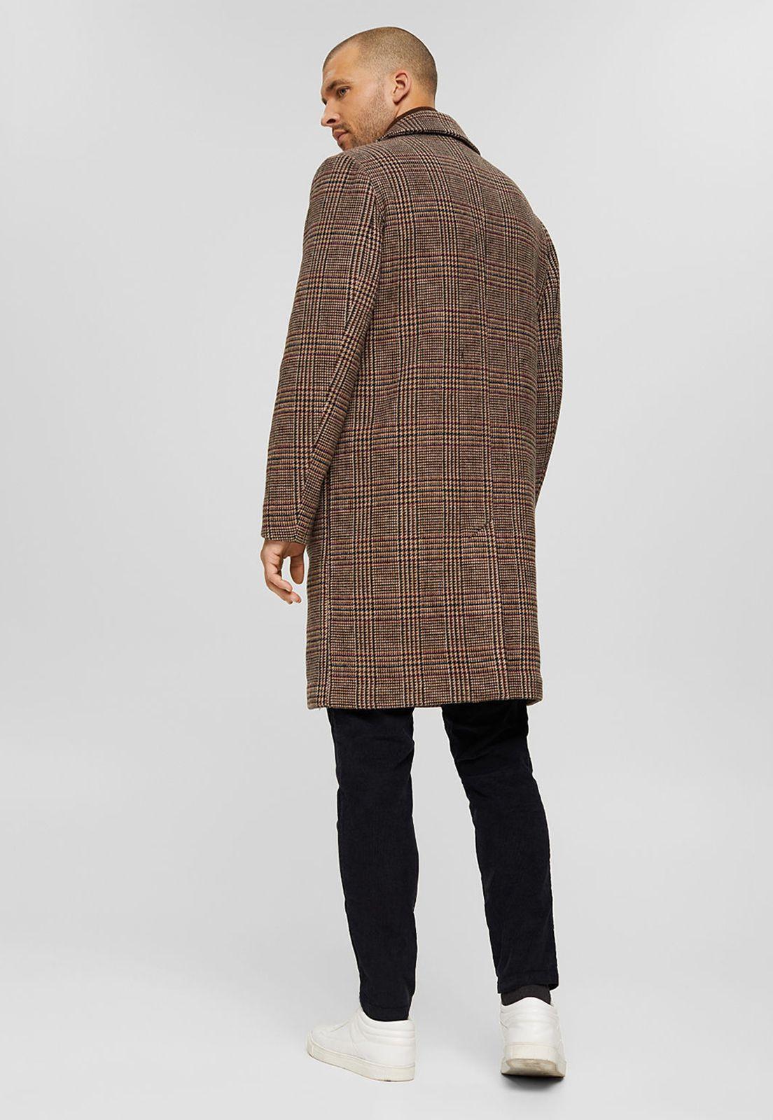 Abrigo Hombre Con Diseño A Cuadros Esprit-1