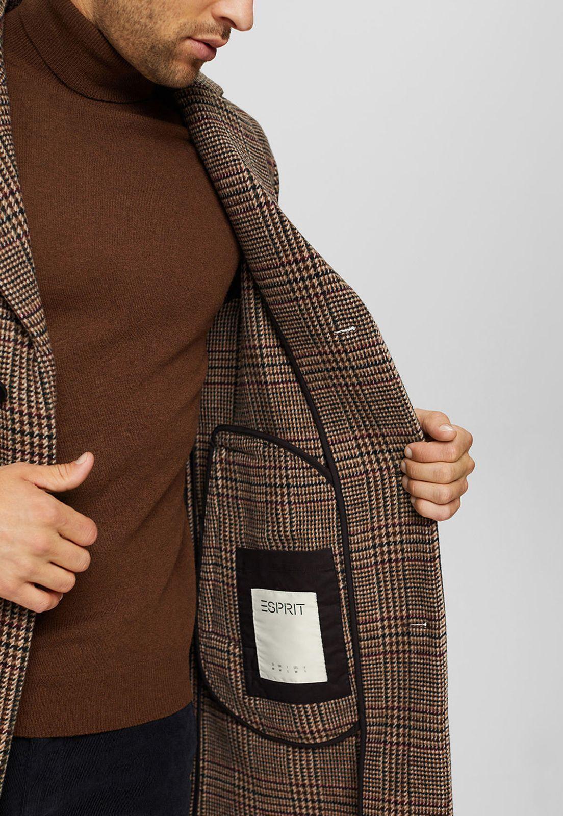 Abrigo Hombre Con Diseño A Cuadros Esprit-2