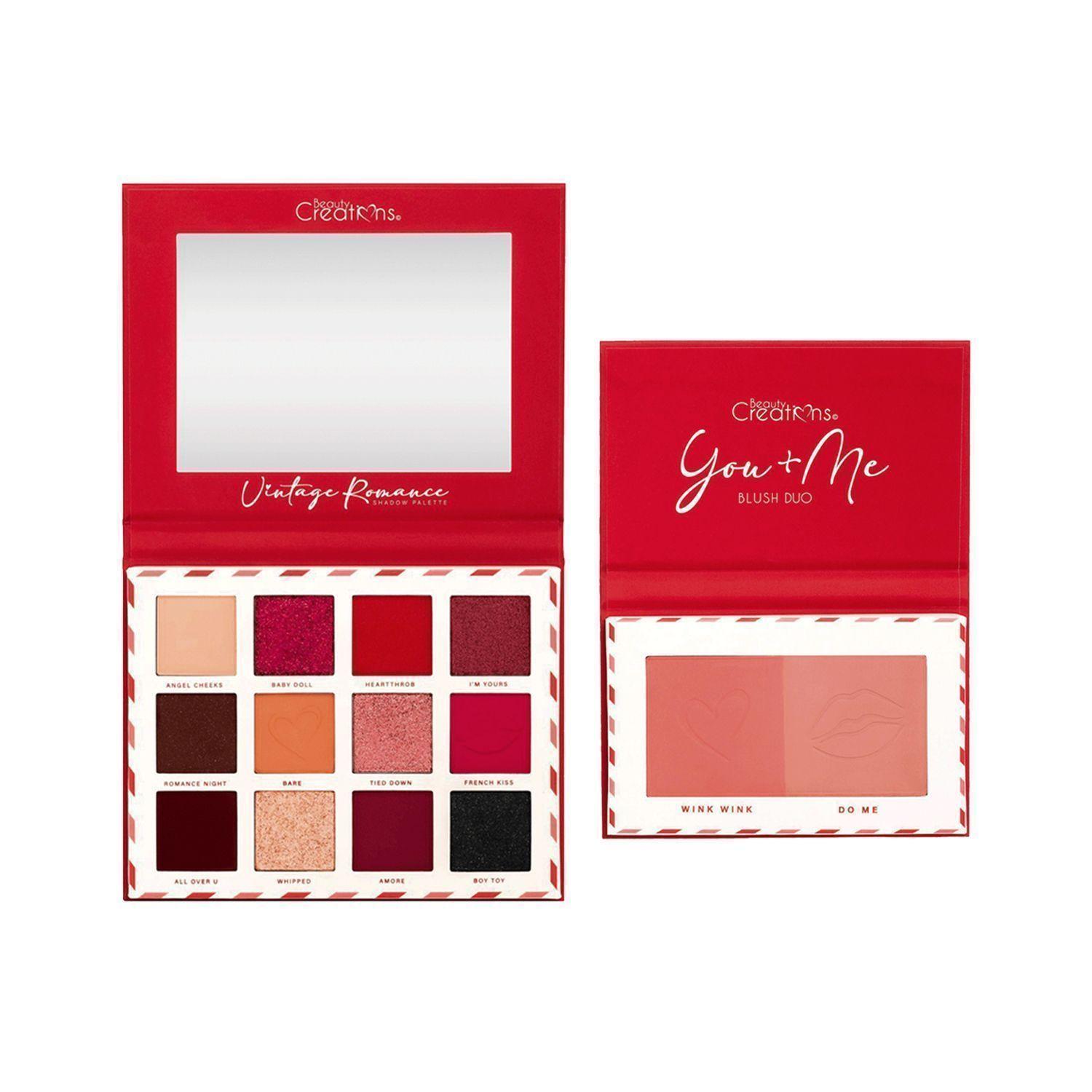 Pack Paleta de Sombras "Vintage Romance" + Paleta de Blush/ Rubor Dúo "You + Me" de Beauty Creations-0