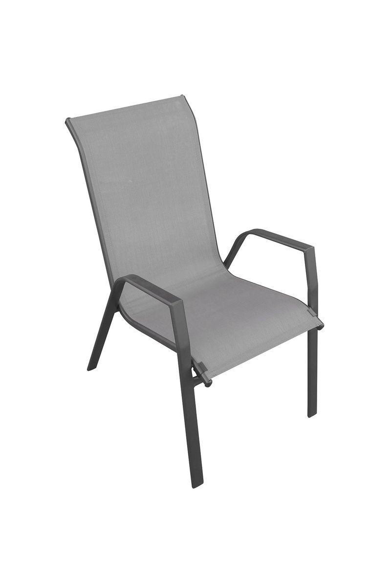 Juego de Comedor para Terraza con Mesa Redonda 55x73x94cm Gris-3