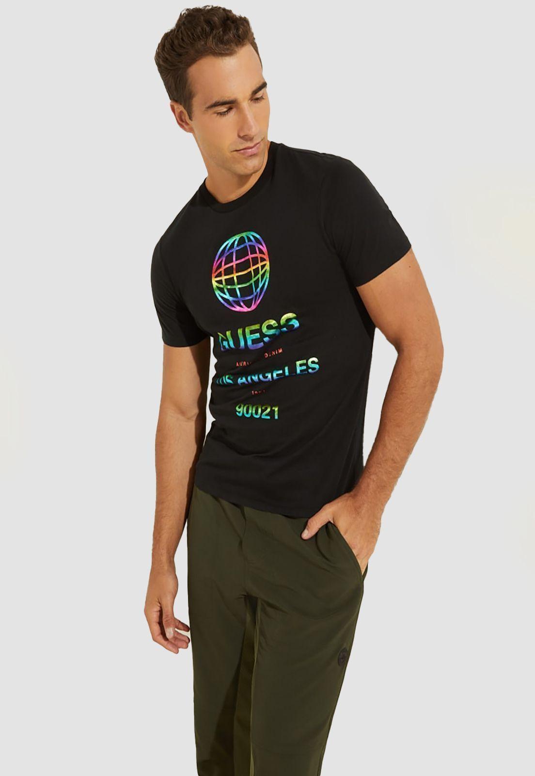 Polera Guess Ss Bsc World Wide Pride-0