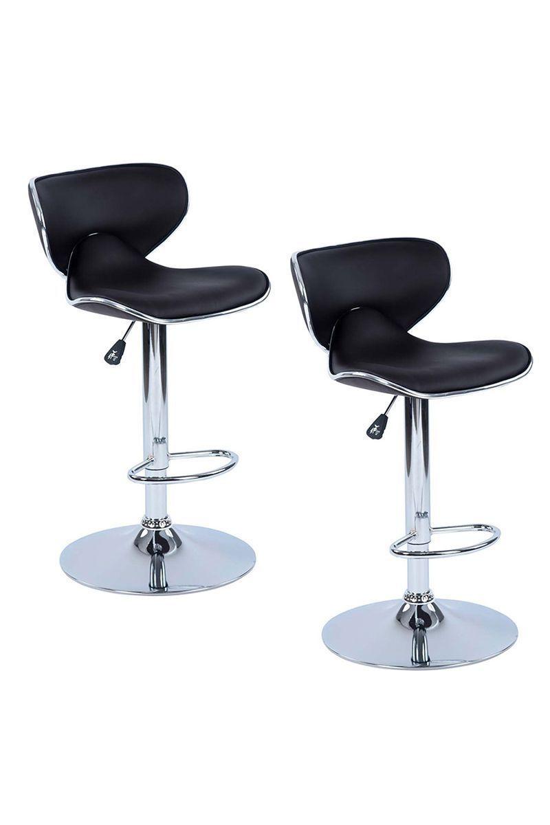 Pack 2 Pisos De Bar Taburete Negro-0