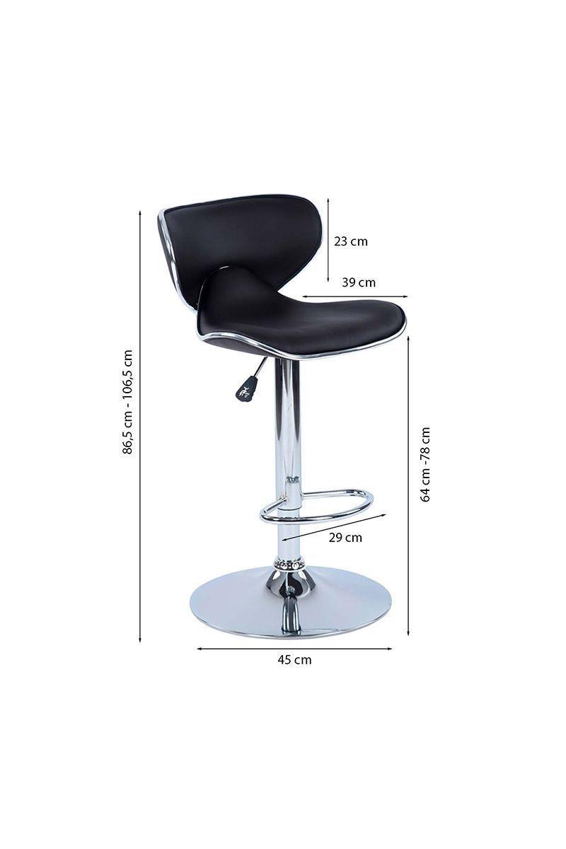 Pack 2 Pisos De Bar Taburete Negro-2