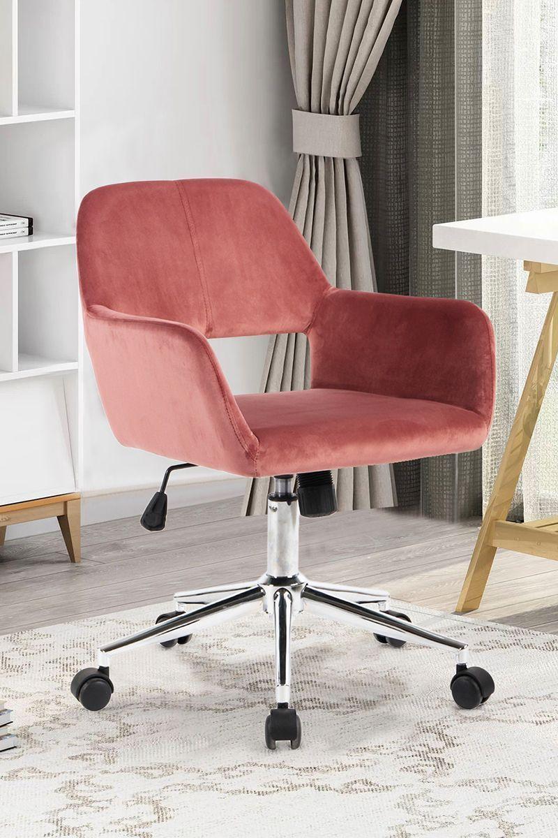 Silla Oficina Cromwell Terciopelo Coral-5