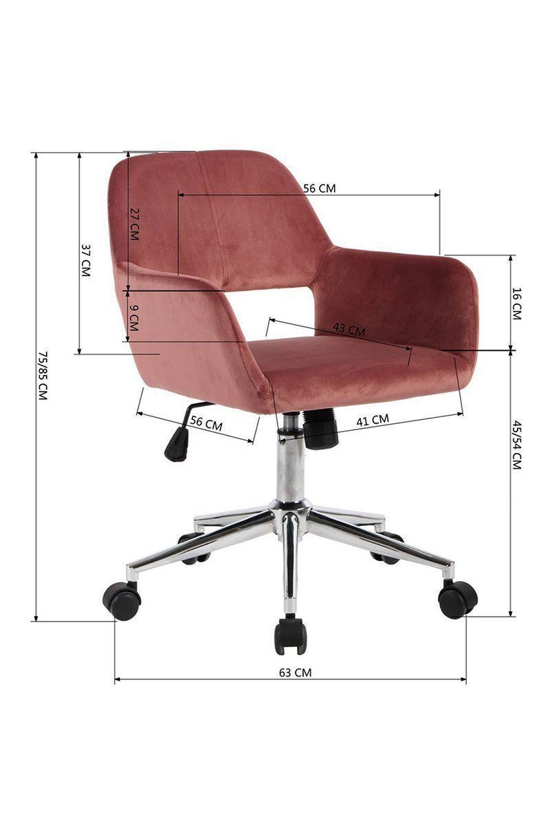 Silla Oficina Cromwell Terciopelo Coral-2