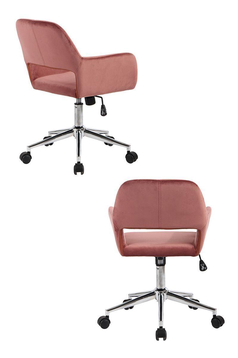 Silla Oficina Cromwell Terciopelo Coral-3
