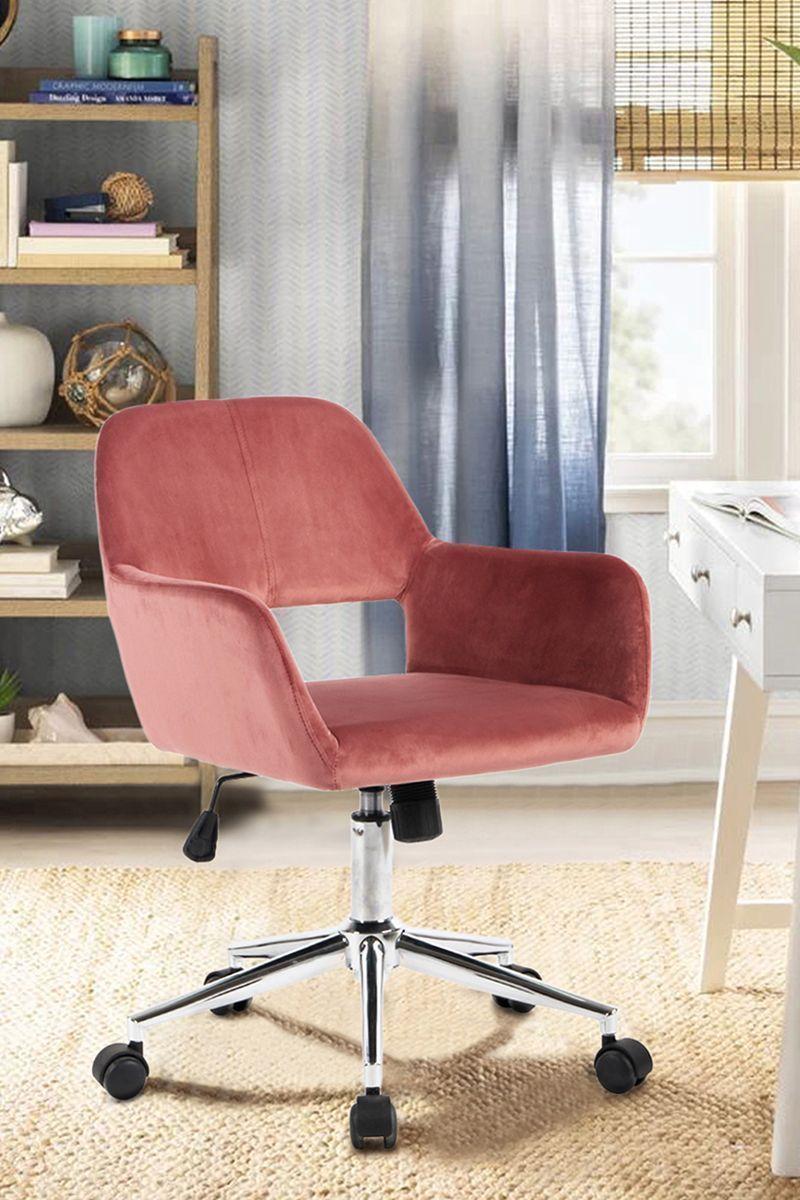 Silla Oficina Cromwell Terciopelo Coral-1