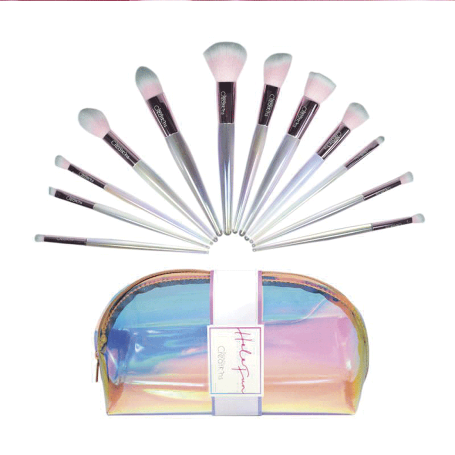 Pack Paleta De Sombra "Ilena" + Set 12 Brochas Holo Fun y Estuche de Beauty Creations-5