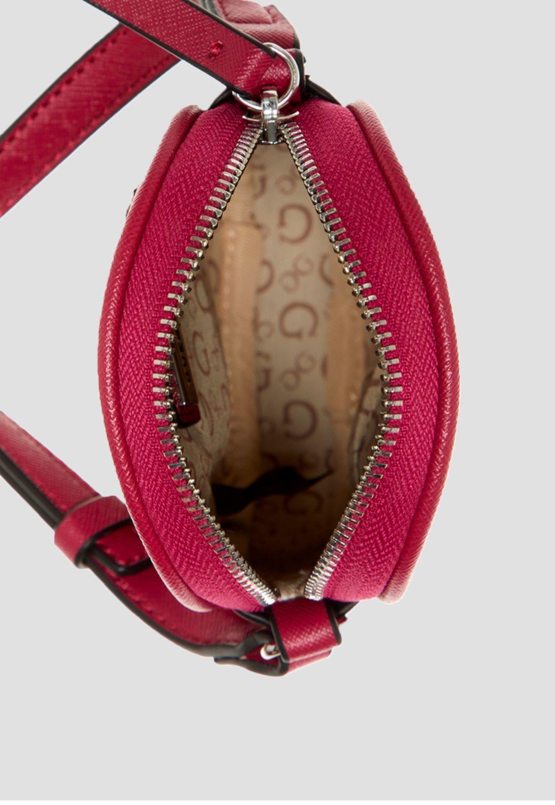 Mini Cartera Kalei Rossbody Top Zip Fucsia Guess-3