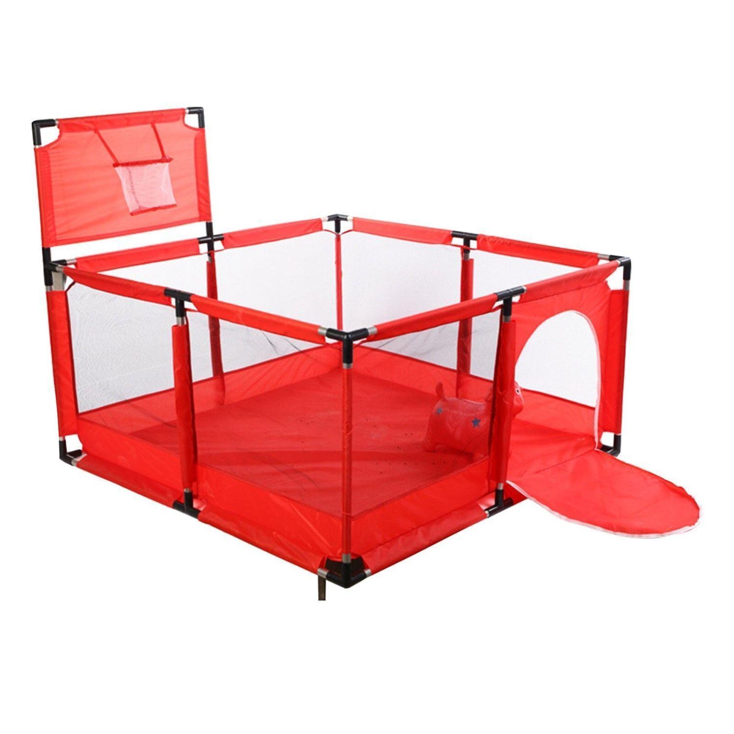 Corral Seguridad Bebes  Aro De Basket 128cm Rojo-0