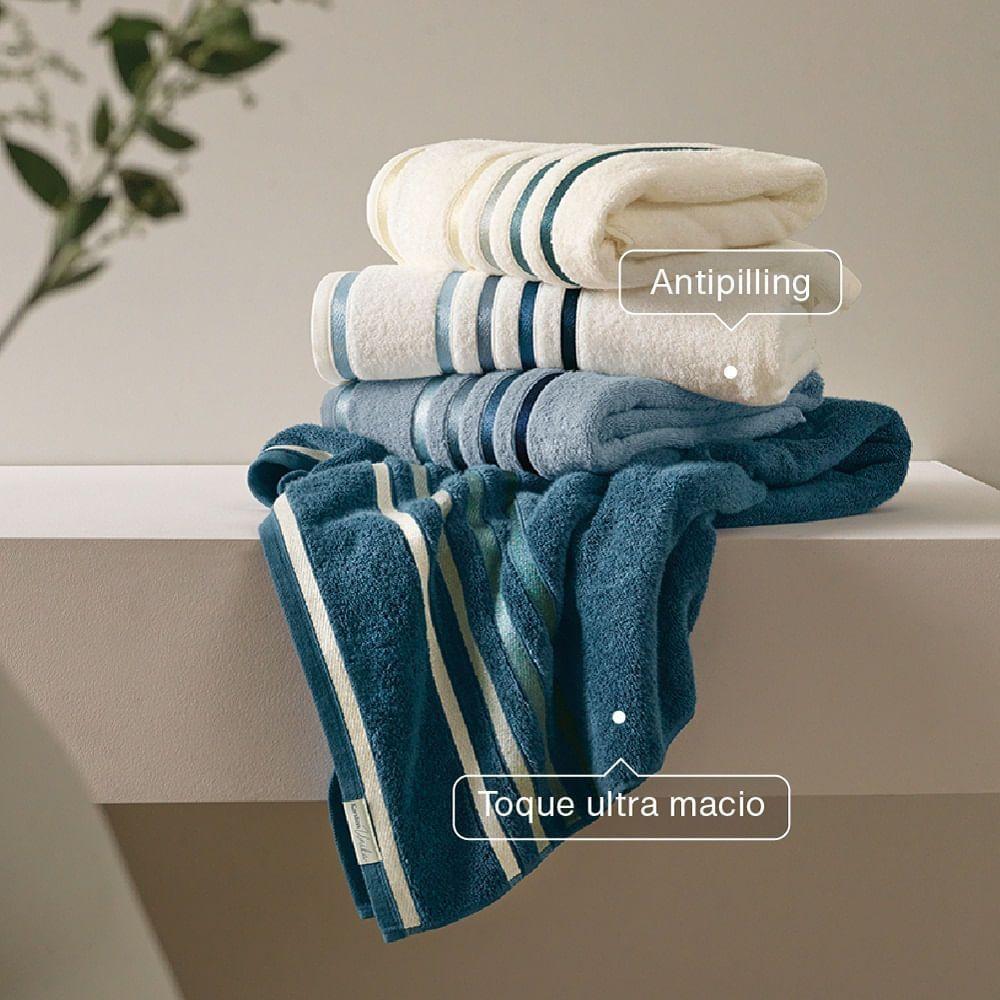 Toalla de baño Karsten Lumina 500gr 70 x 140 cm Gris/Petróleo-2