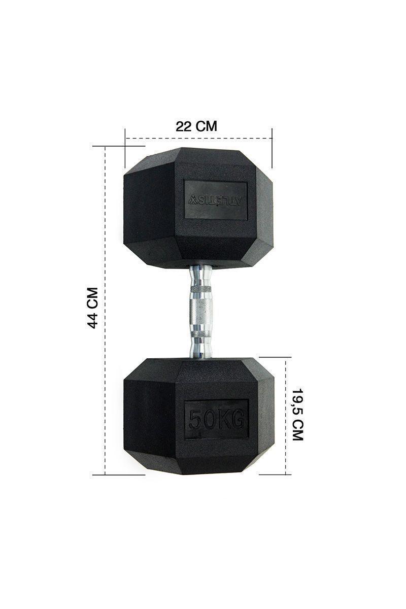 Mancuerna Hexagonal 50 Kg Negro-2