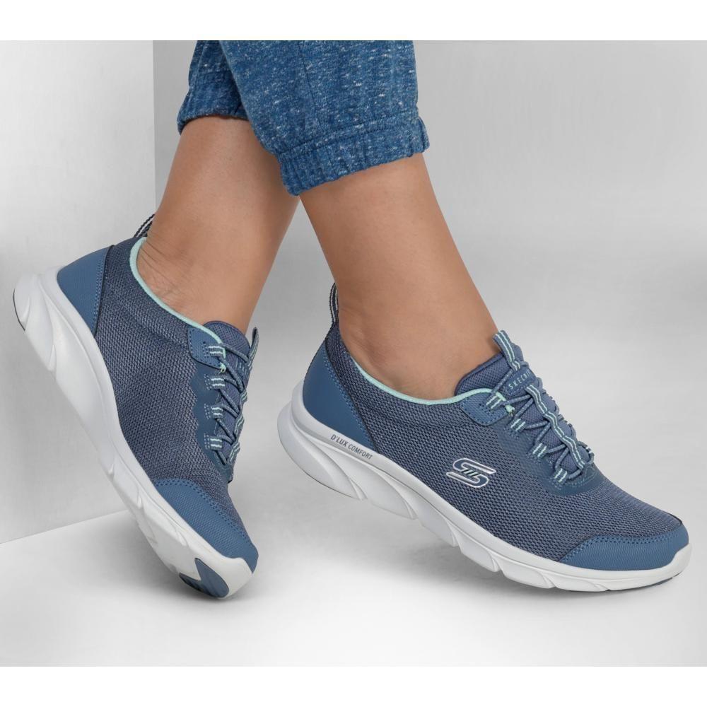 Zapatilla Mujer D'Lux Comfort Azul Skechers-1