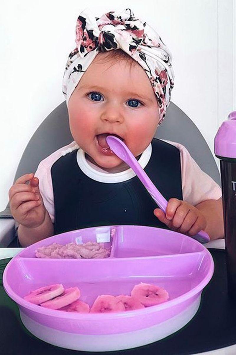 Cuchara de alimentación Twistshake 4+m 3 uns morado-3