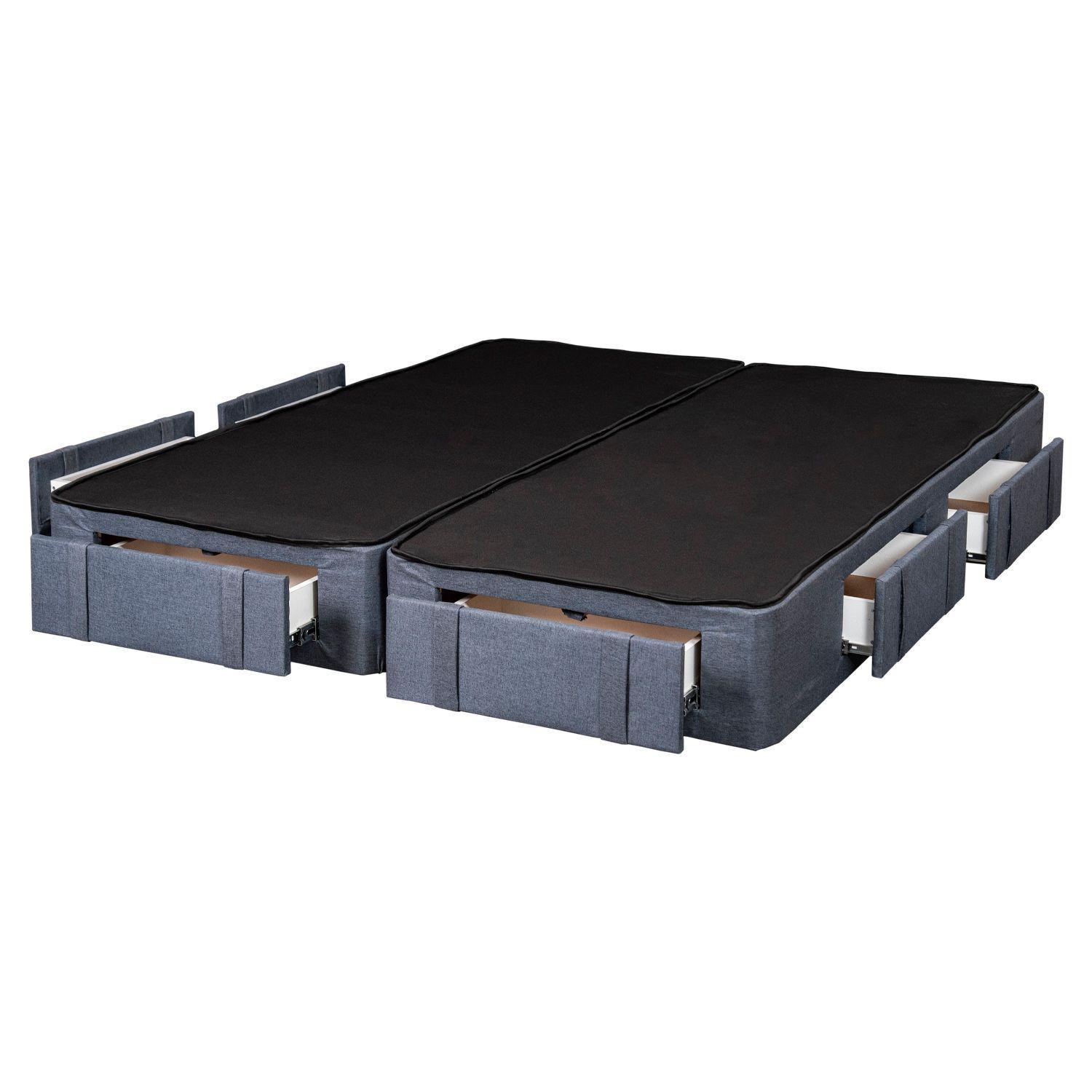 Cama Funcional Soft Ortopedico 6 Cajones + Respaldo Funda Pestaña 2 Plazas-5