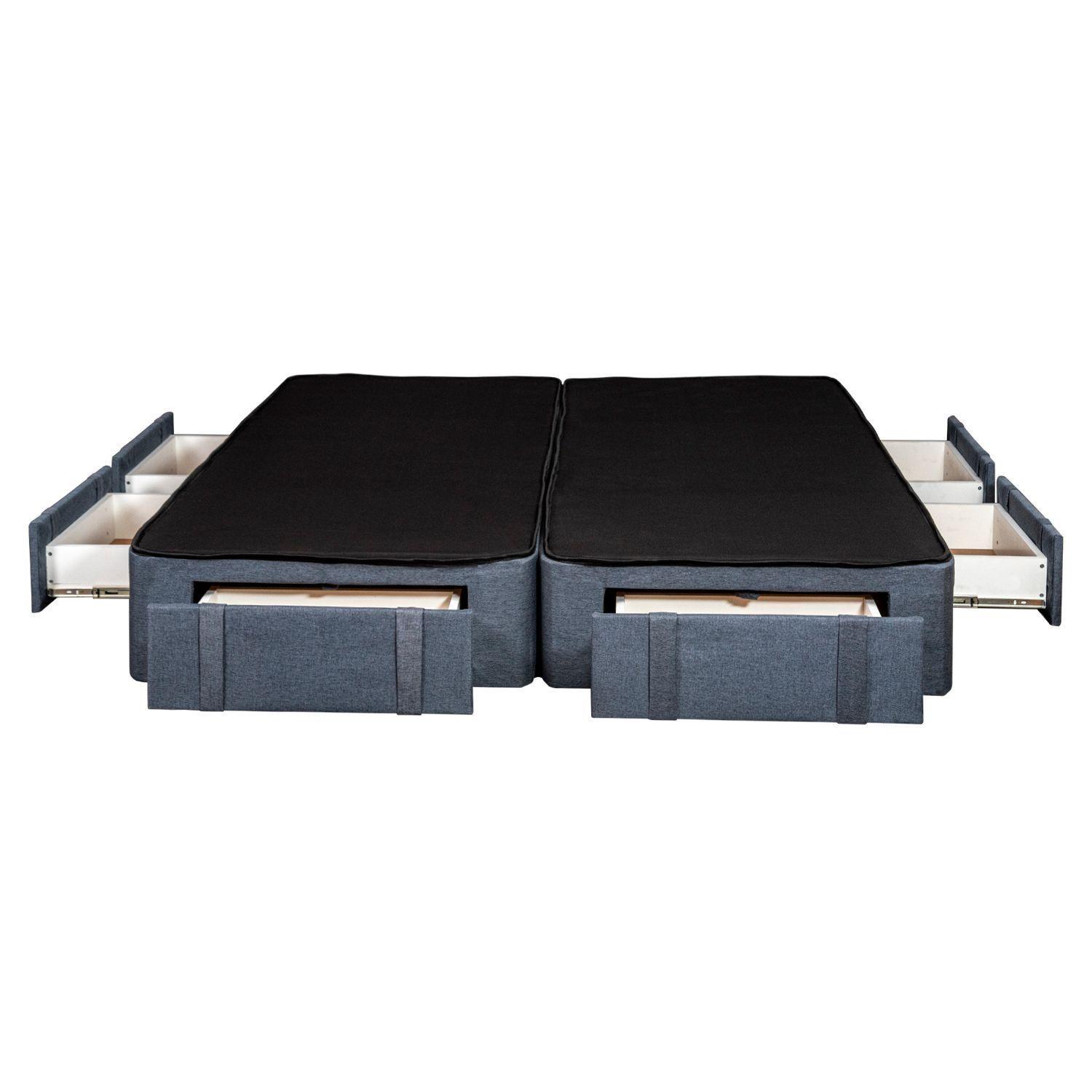 Cama Funcional Soft Ortopedico 6 Cajones + Respaldo Funda Pestaña 2 Plazas-3