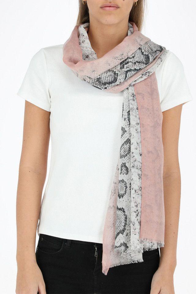 Pañuelo Estampado Rosado Trigal Reptil Humana-2