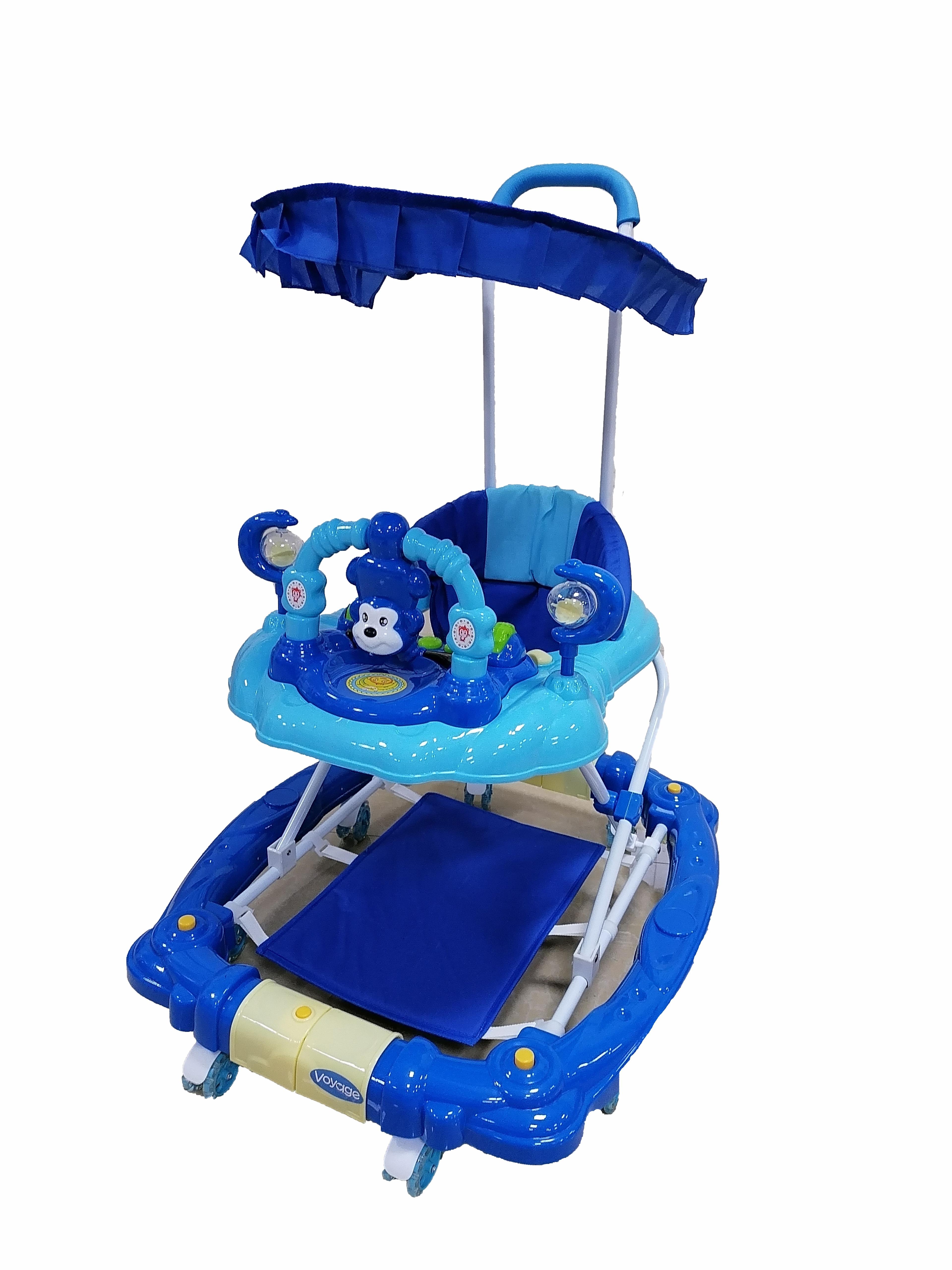 andador mecedor y centro de actividad  monkey blue-0