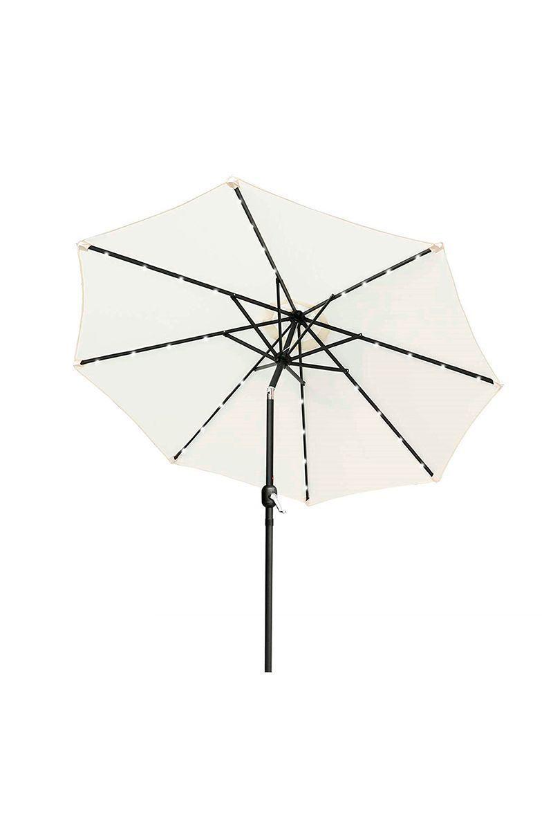 Sombrilla Quitasol Iluminación Solar Beige-0