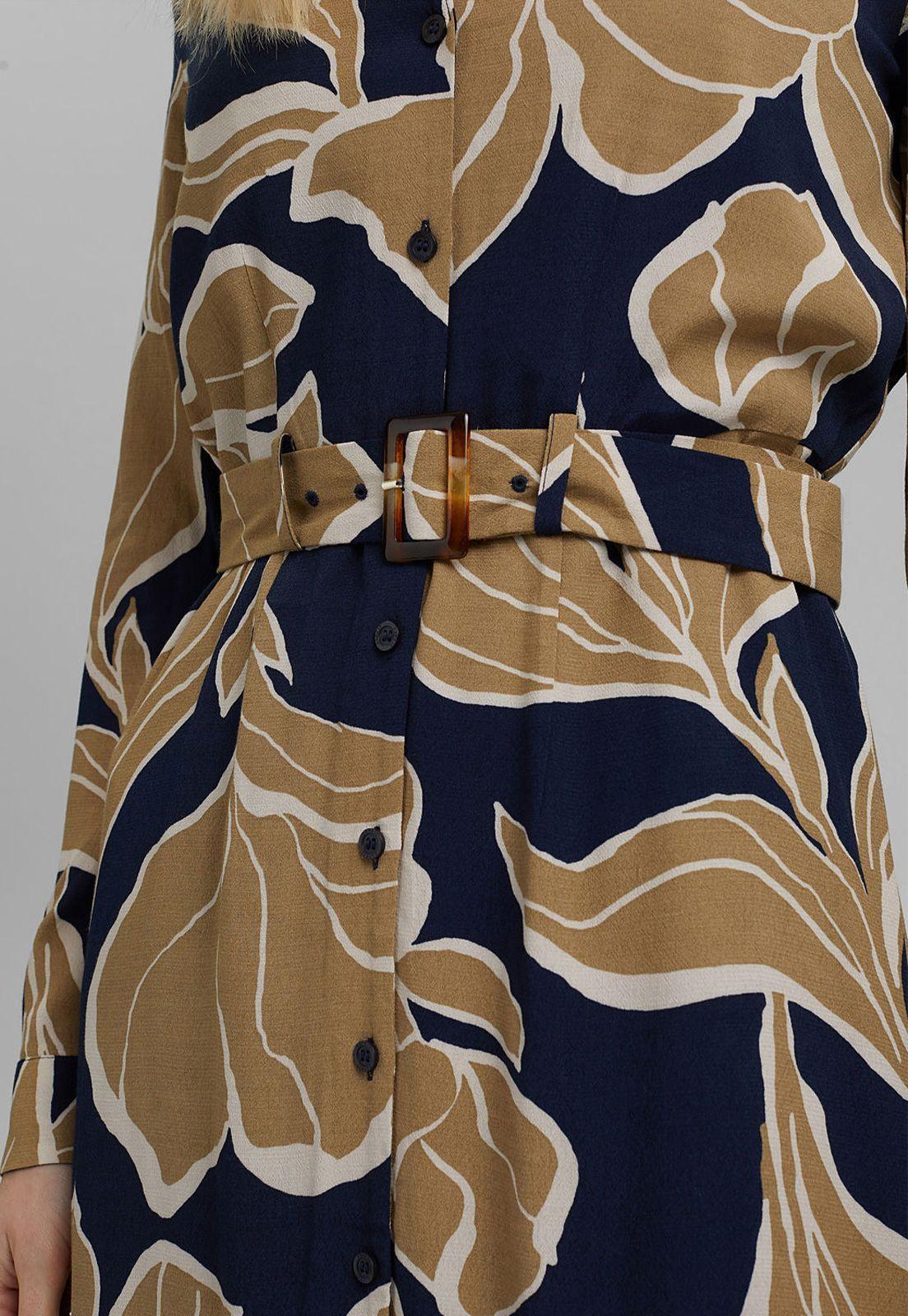 Vestido Midi Con Cinturón Lenzing™ Ecovero™ Esprit-2