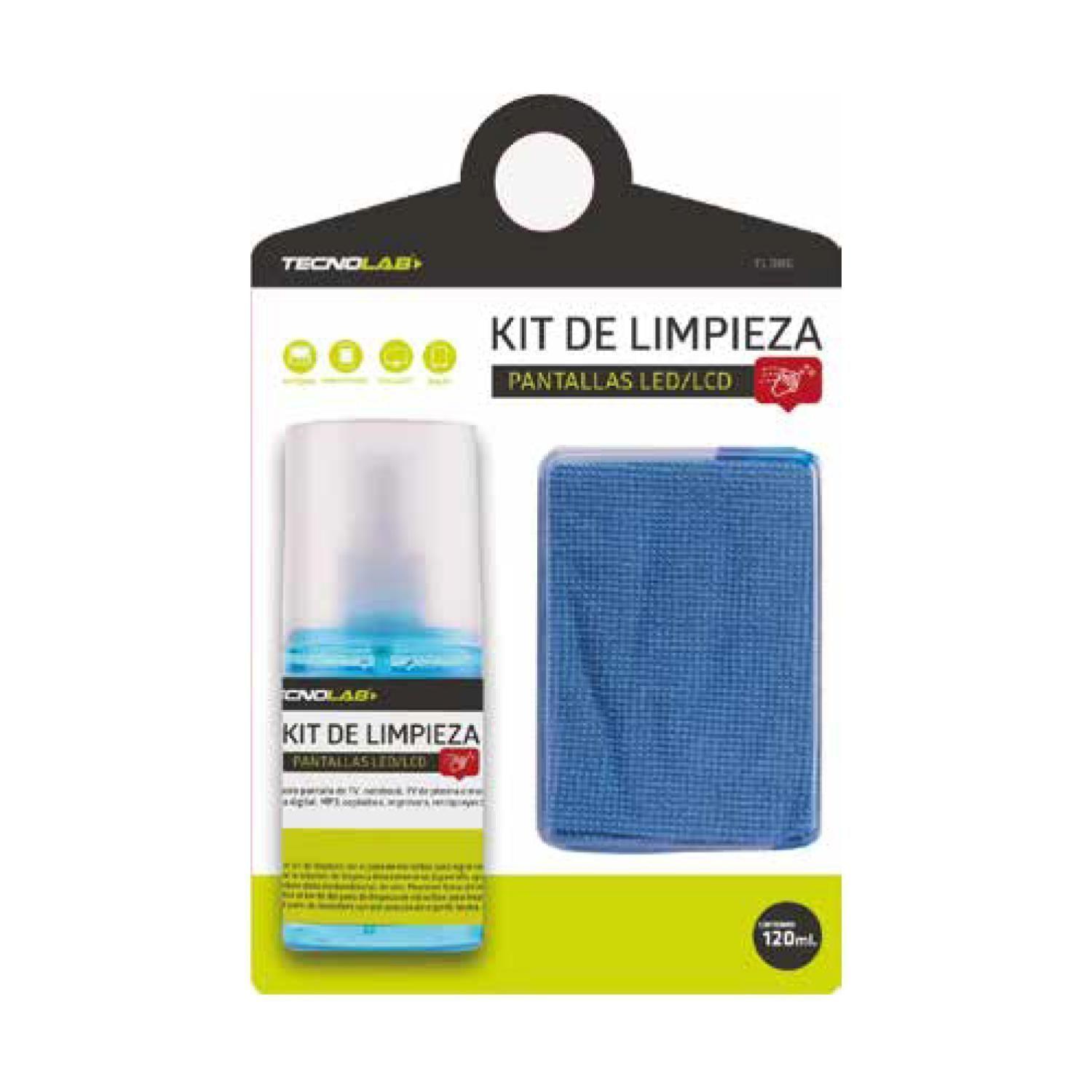 Kit de Limpieza de Pantallas Led 120ml Tecnolab -1