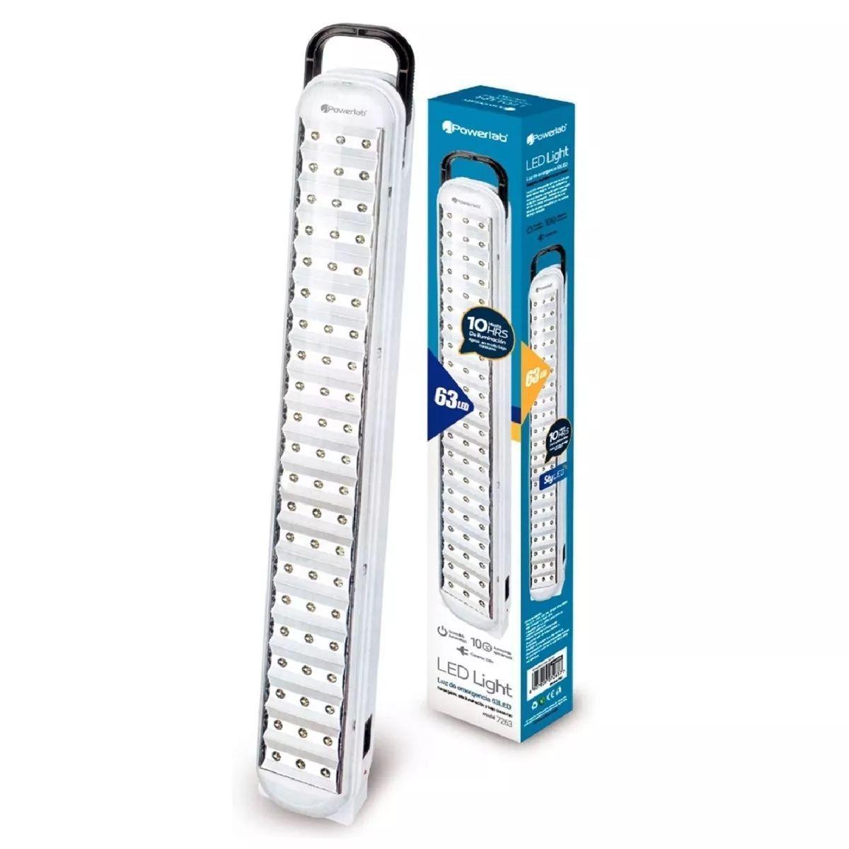 Lampara De Emergencia Powerlab 63 Led Microlab-0