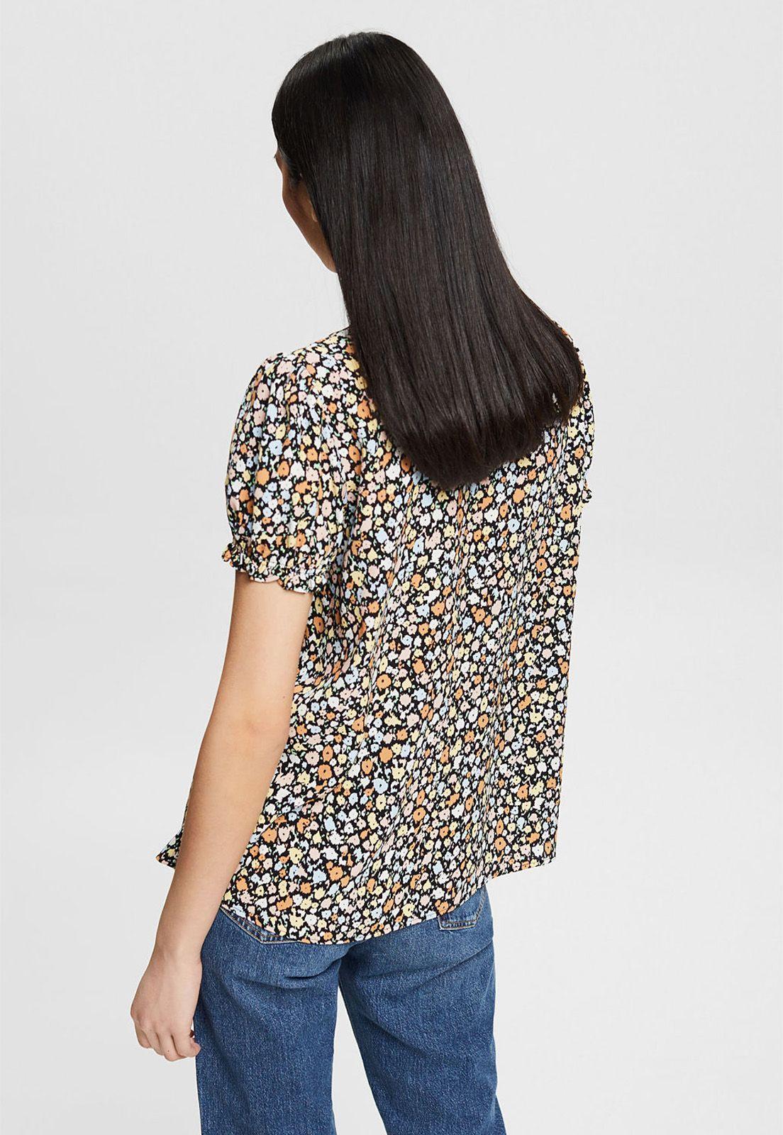 Blusa De Crepé Con Estampado Esprit invierno-1