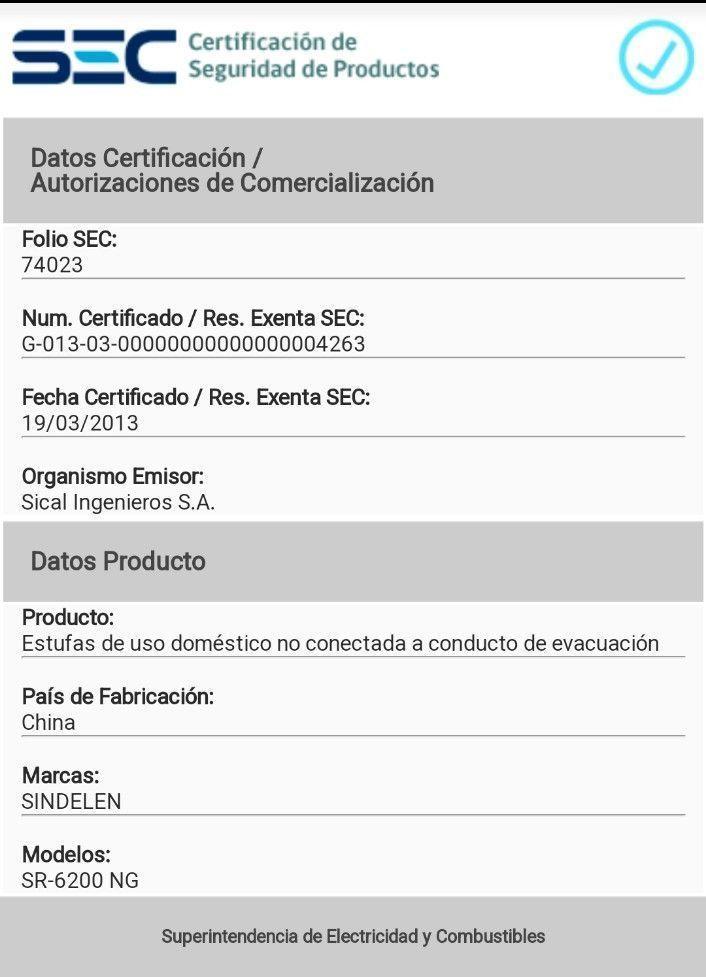 Estufa A Gas Sindelen Sr-6200ng Sunny Red-2