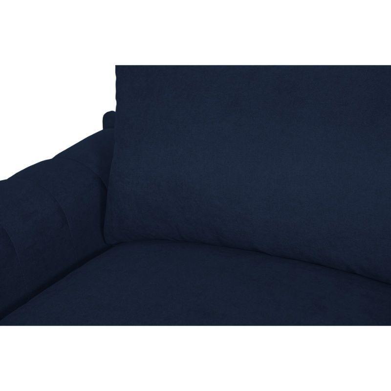 Sofá Briana Chenille Tipo Lino Azul 2 Cuerpos-3