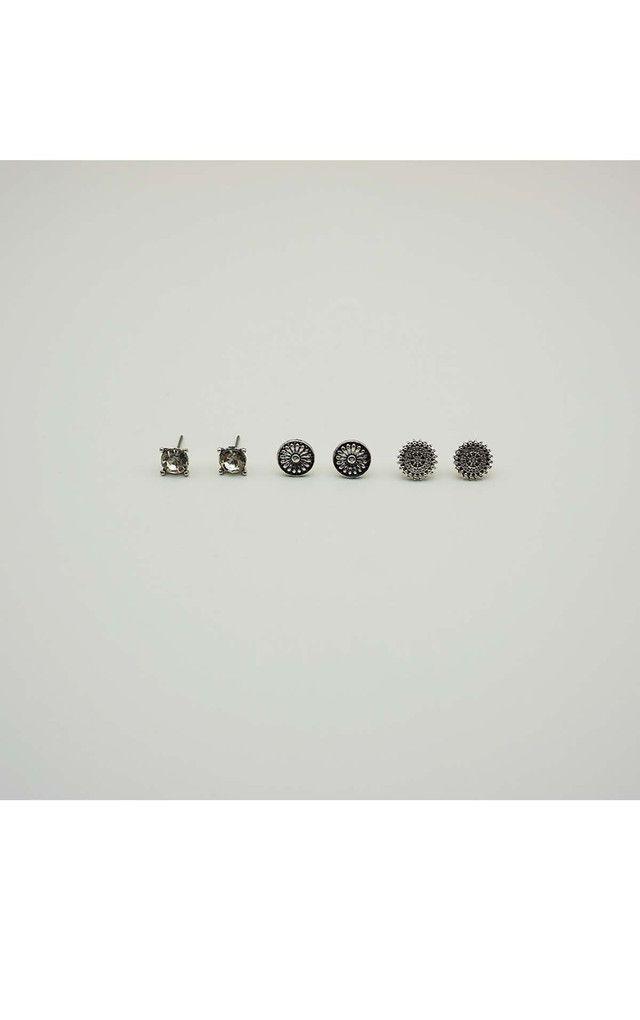 Aros Set Sun Plateados i-D-0