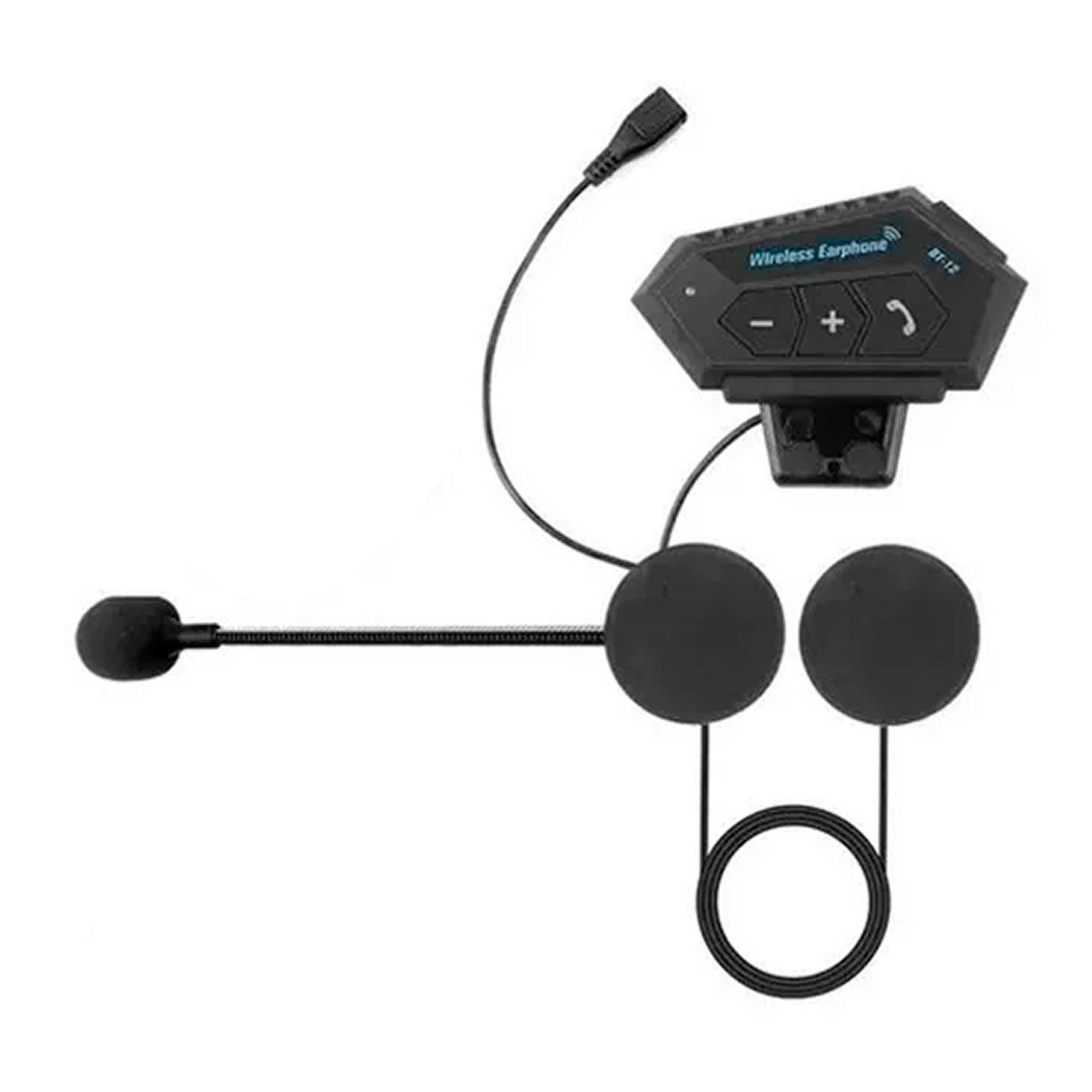Audifono Casco Moto Auriculares Bluetooth Lllamada Mp3-0