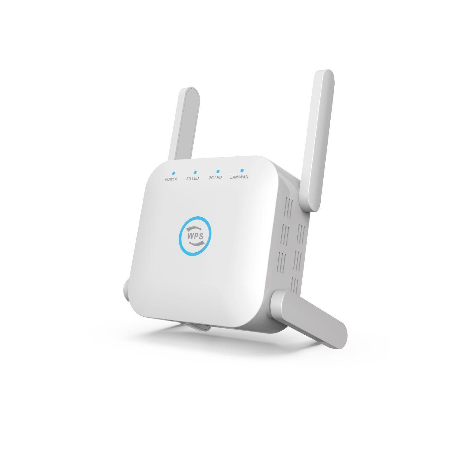 Repetidor WiFi Inalámbrico 5G 4 Antenas 1200Mbps-0
