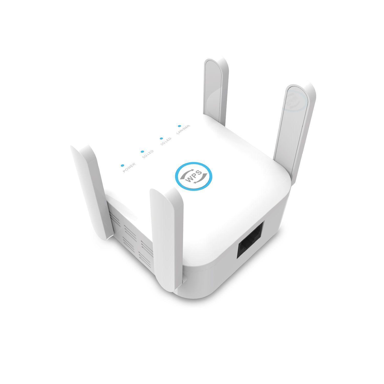Repetidor WiFi Inalámbrico 5G 4 Antenas 1200Mbps-1