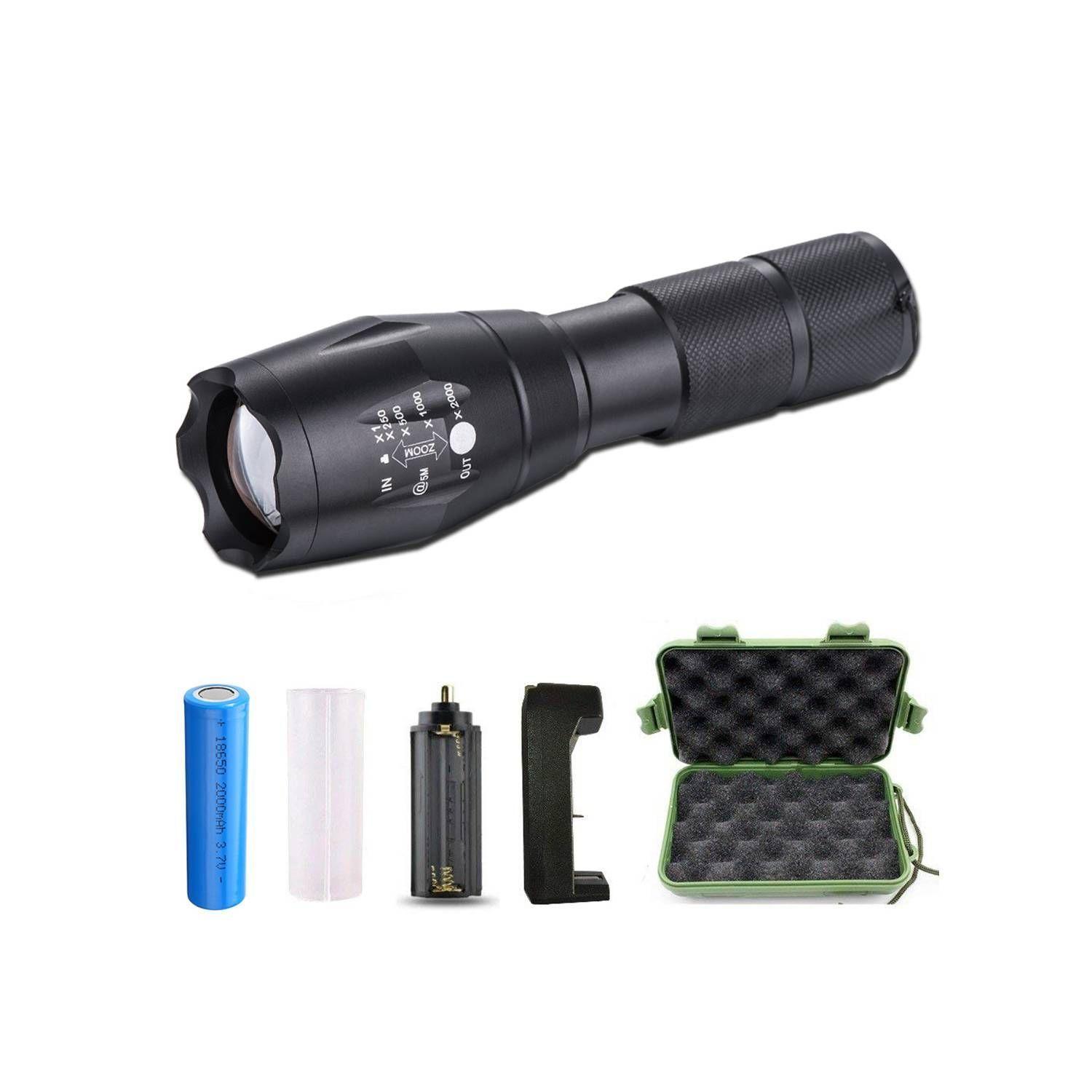 Linterna Led Lámpara Tactica Impermeable Recargable Antorcha 2000Lm-3
