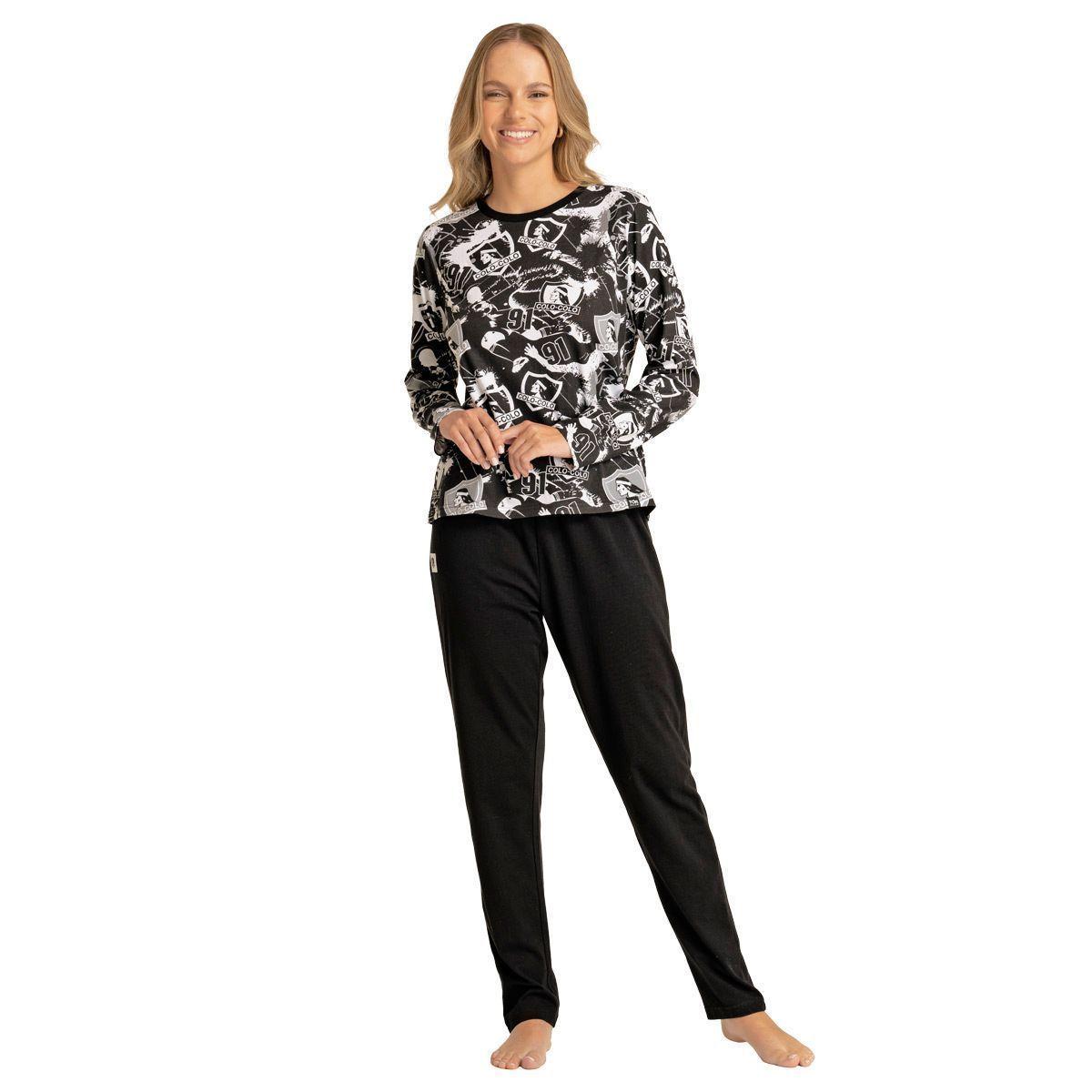 Pijama Top Algodón Invierno Mujer Colo Colo C1 Top-0