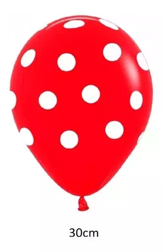 Globos De Cumpleaños Globos Feliz Cumpleaños Rojo Lunares-2