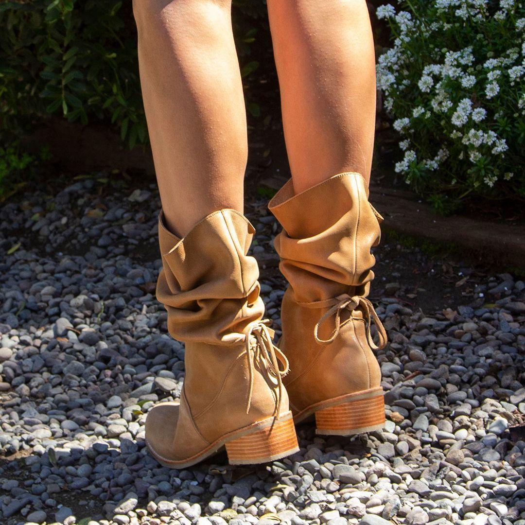 Bota Natalia Cuero Camel Milah-2