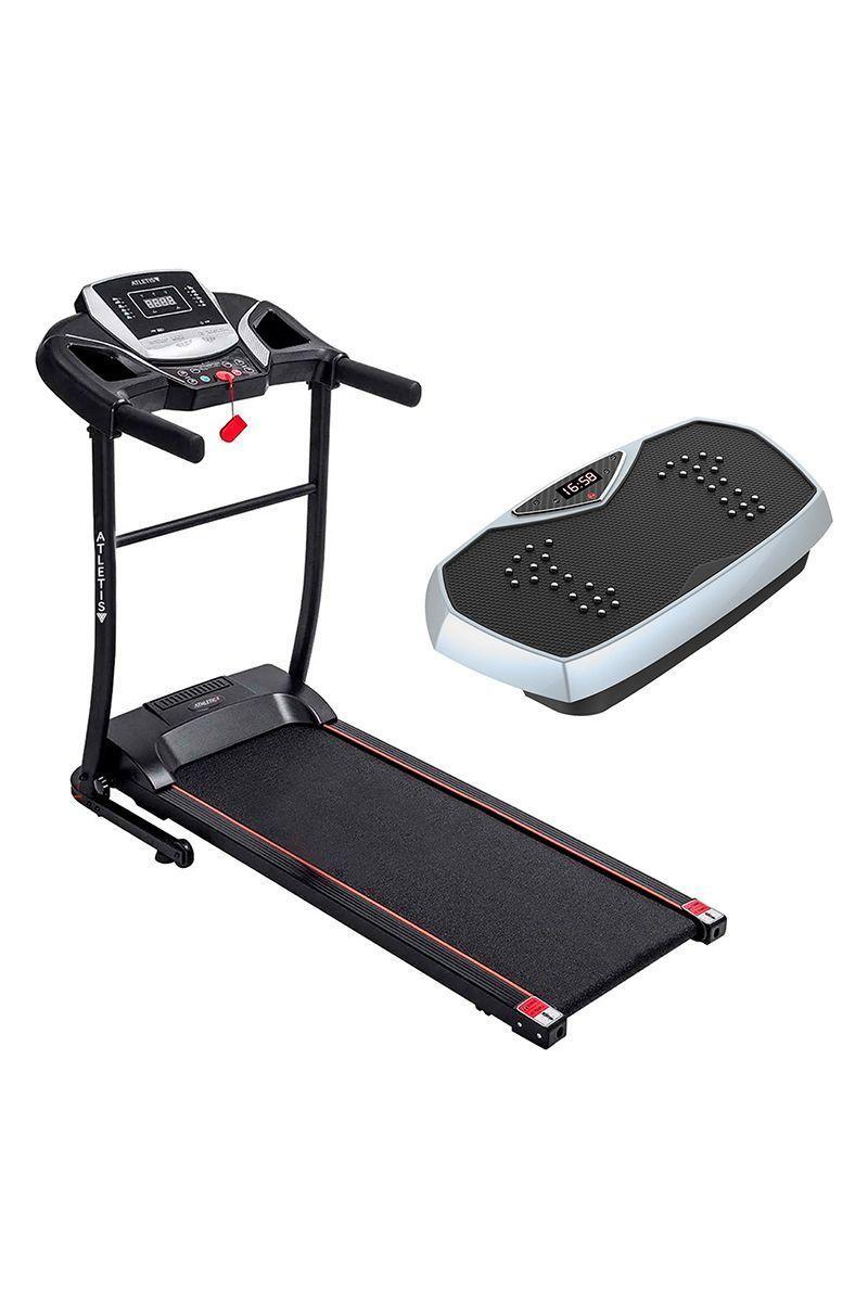 Pack Trotadora T700 + Plataforma Vibratoria Pro Pantalla Gris-0